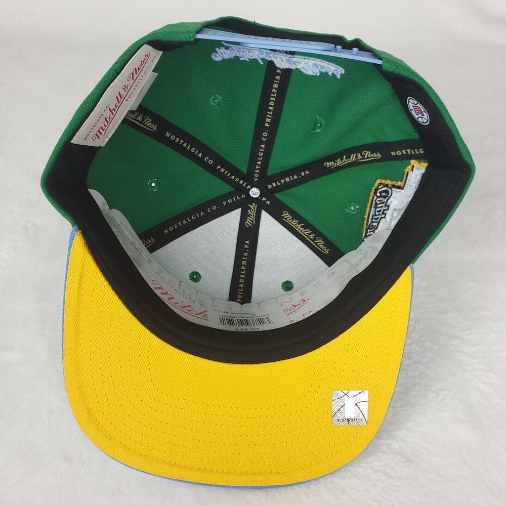 LA Clippers Mitchell & Ness NBA Snapback Hat Cap 3D Logo Green Blue NWT - Picture 8 of 8